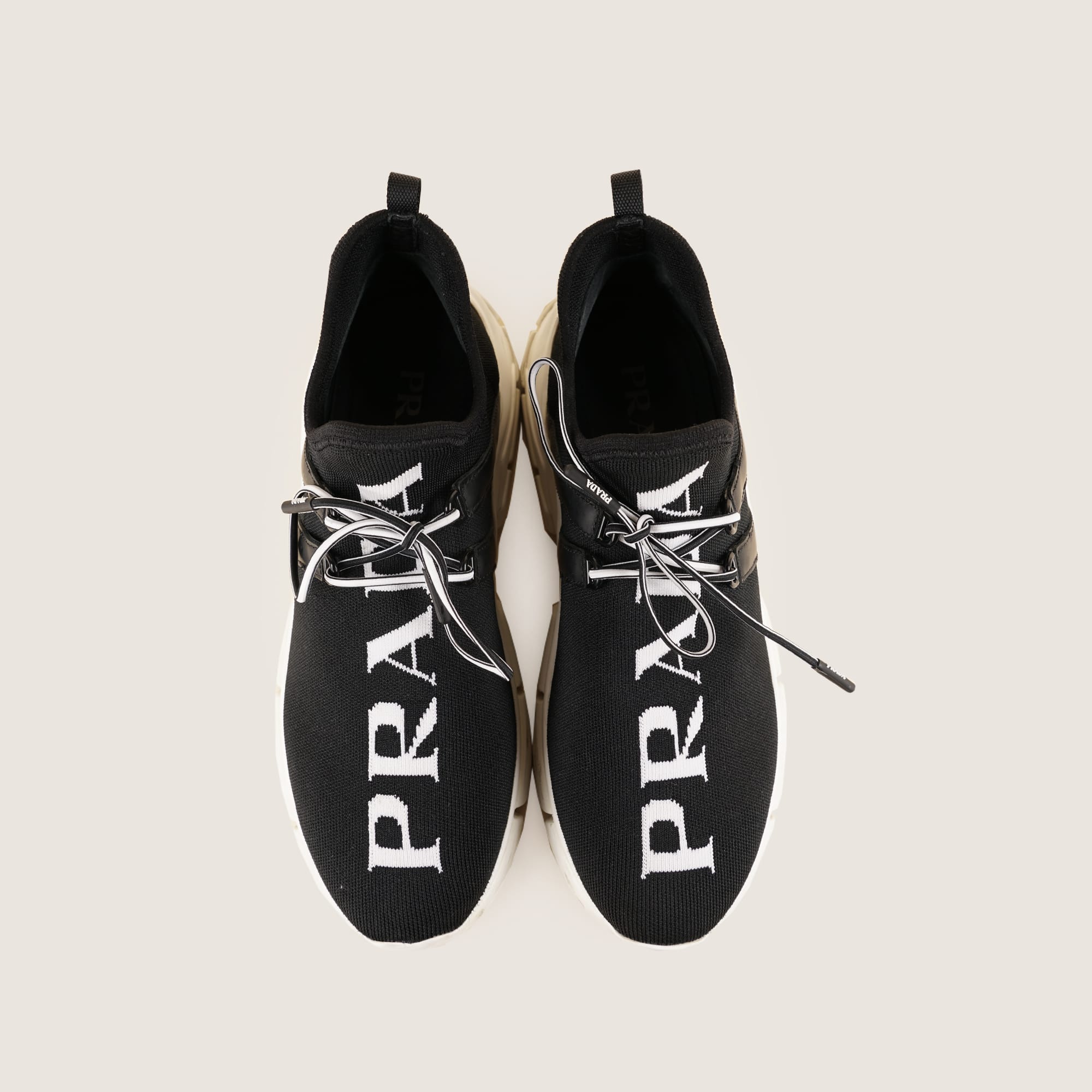 Knit Stretch Logo Sneakers 38