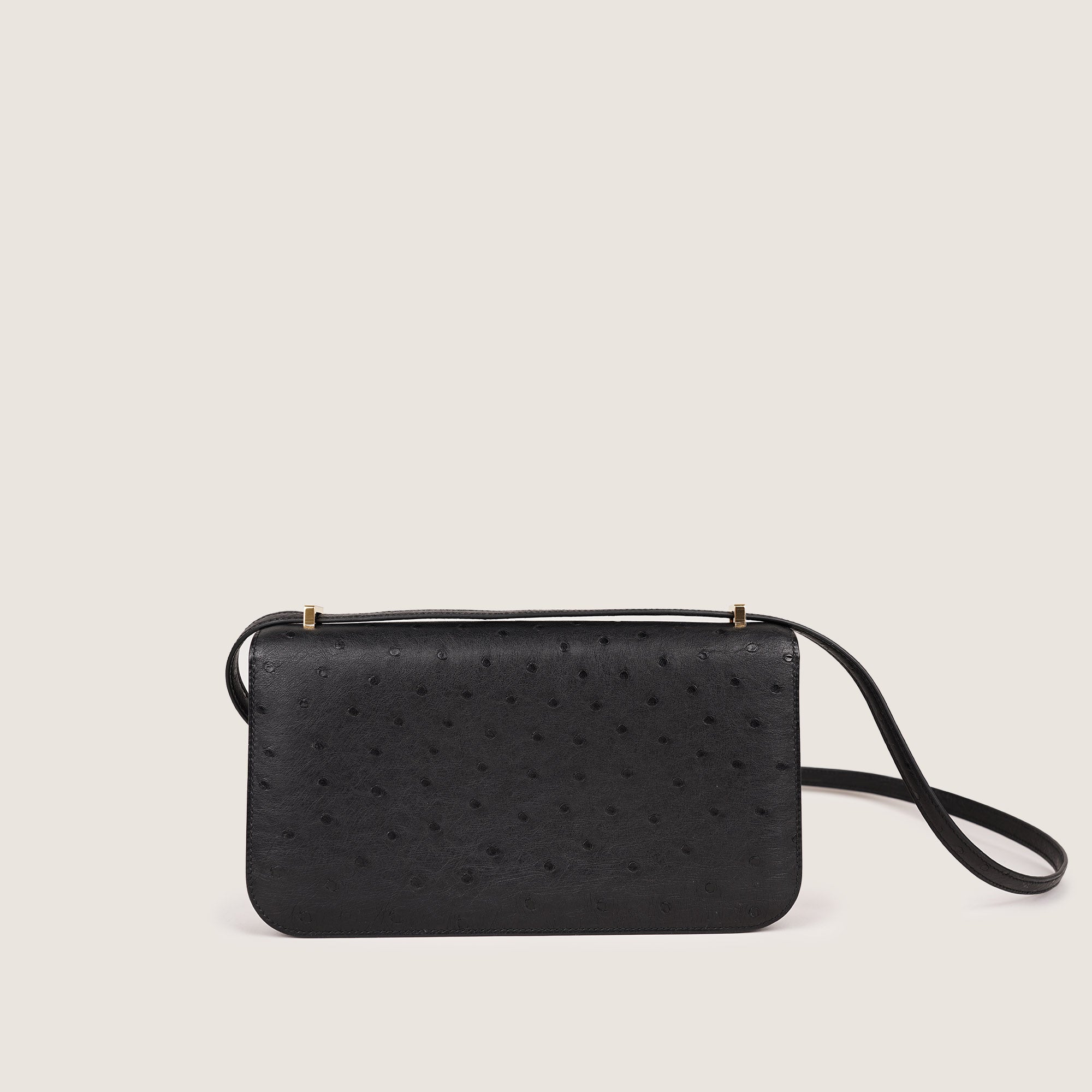 Constance Elan Ostrich Shoulder Bag