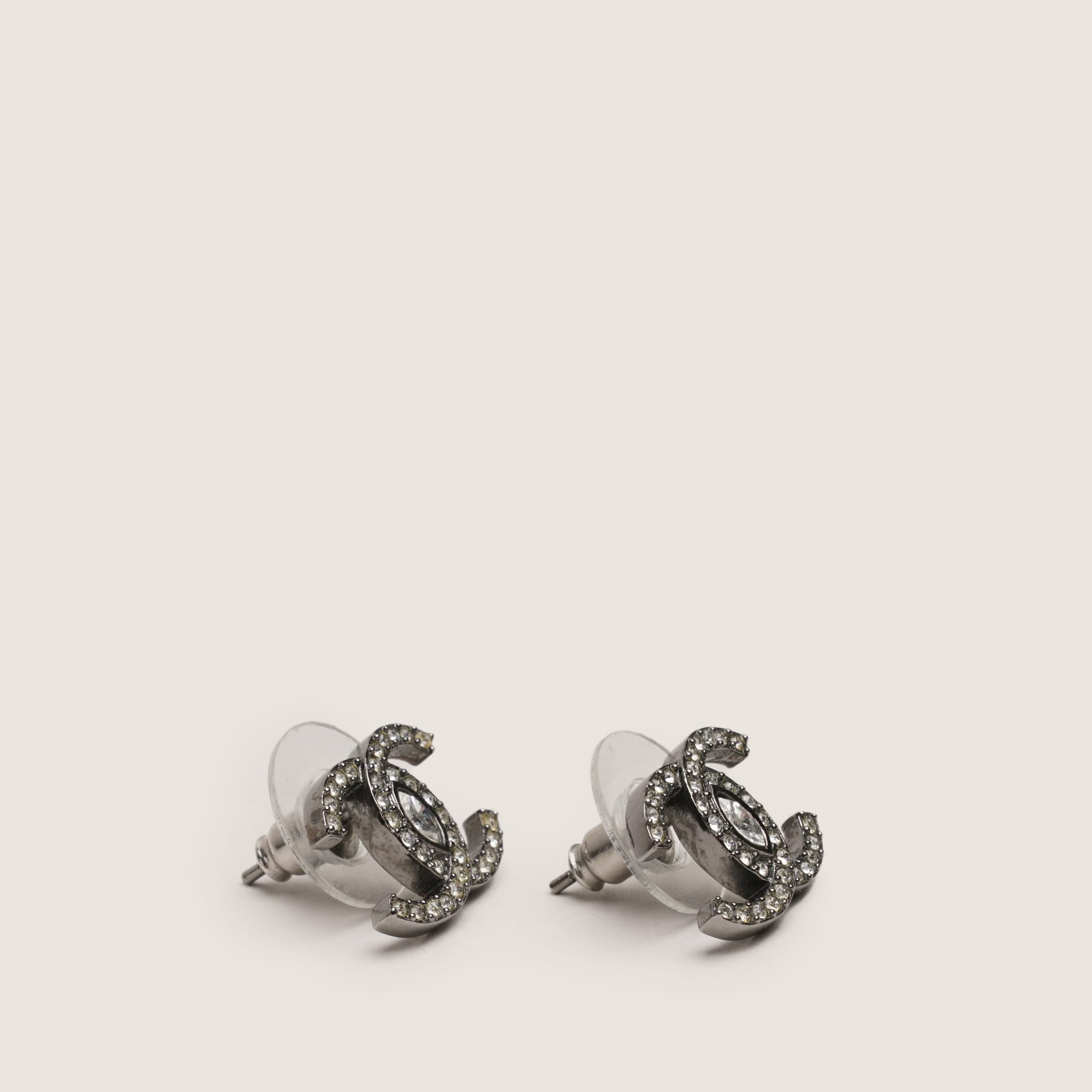 Chanel CC Crystal Earrings