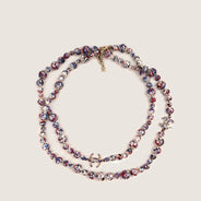 CC Paint Splatter Pearl Necklace - CHANEL - Affordable Luxury thumbnail image