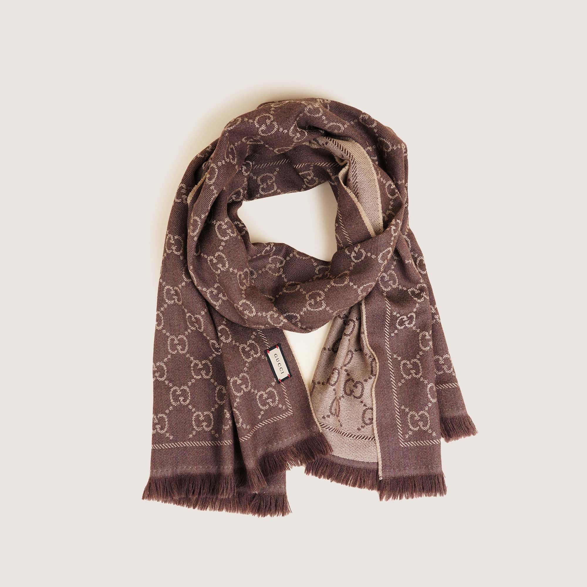 GG Jaquard Knitted Scarf - GUCCI - Affordable Luxury