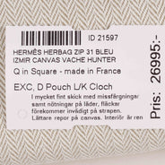 Herbag Zip 31 Bleu Izmir - HERMÈS - Affordable Luxury thumbnail image