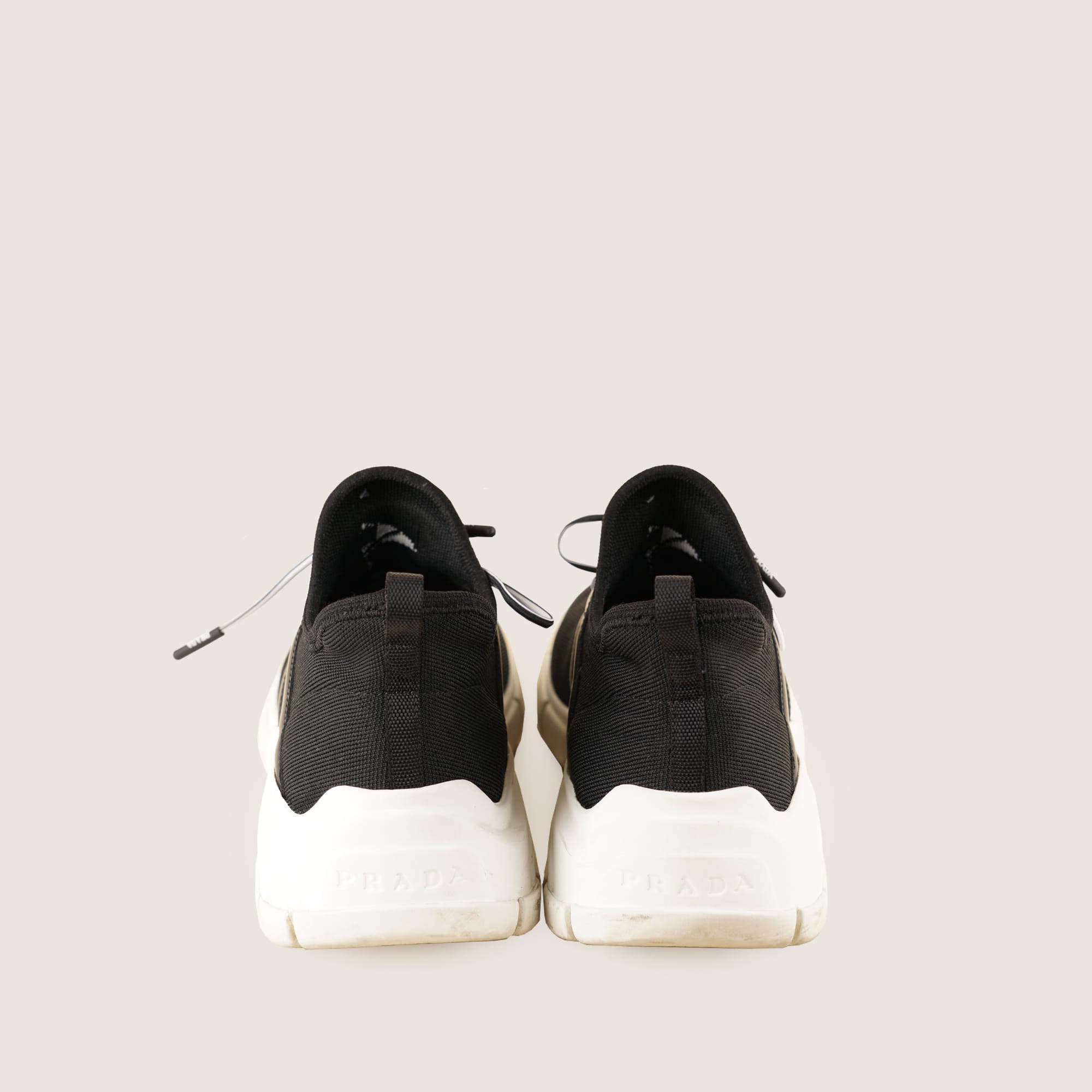 Knit Stretch Logo Sneakers 38 - PRADA - Affordable Luxury