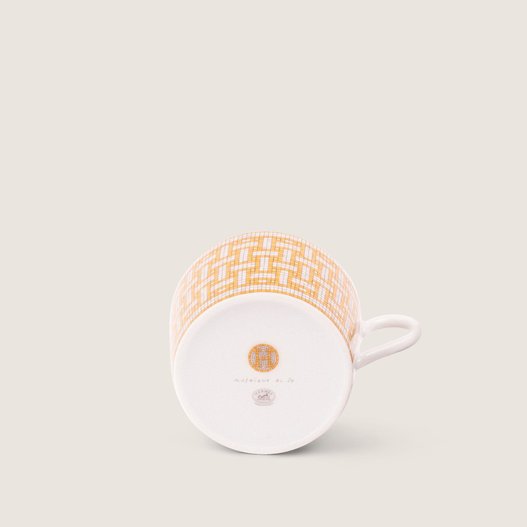 Mosaique Au 24 Gold Tea Cup and Saucer - HERMÈS - Affordable Luxury image