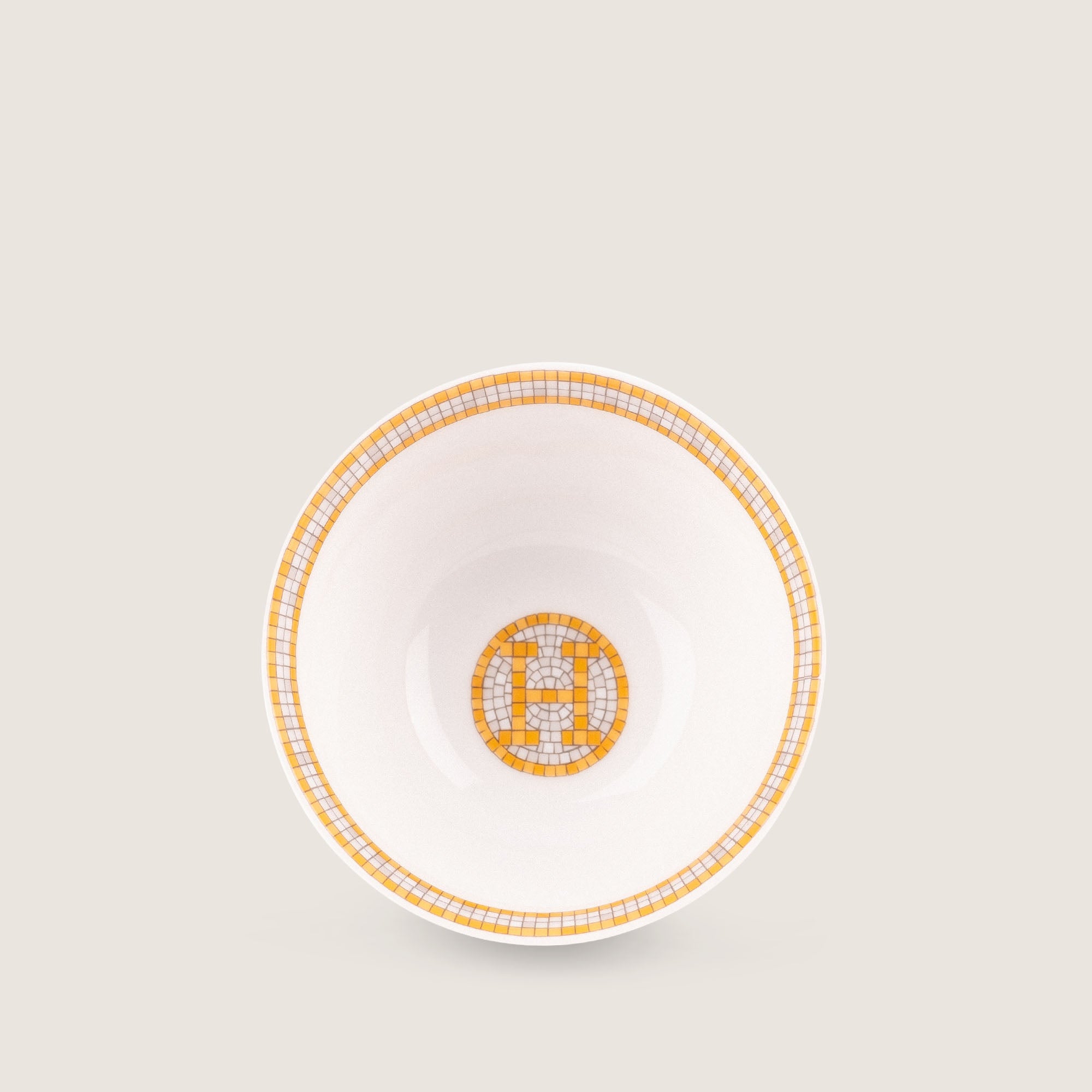 Mosaique au 24 Gold Tea Cup With Lid and Saucer - HERMÈS - Affordable Luxury image