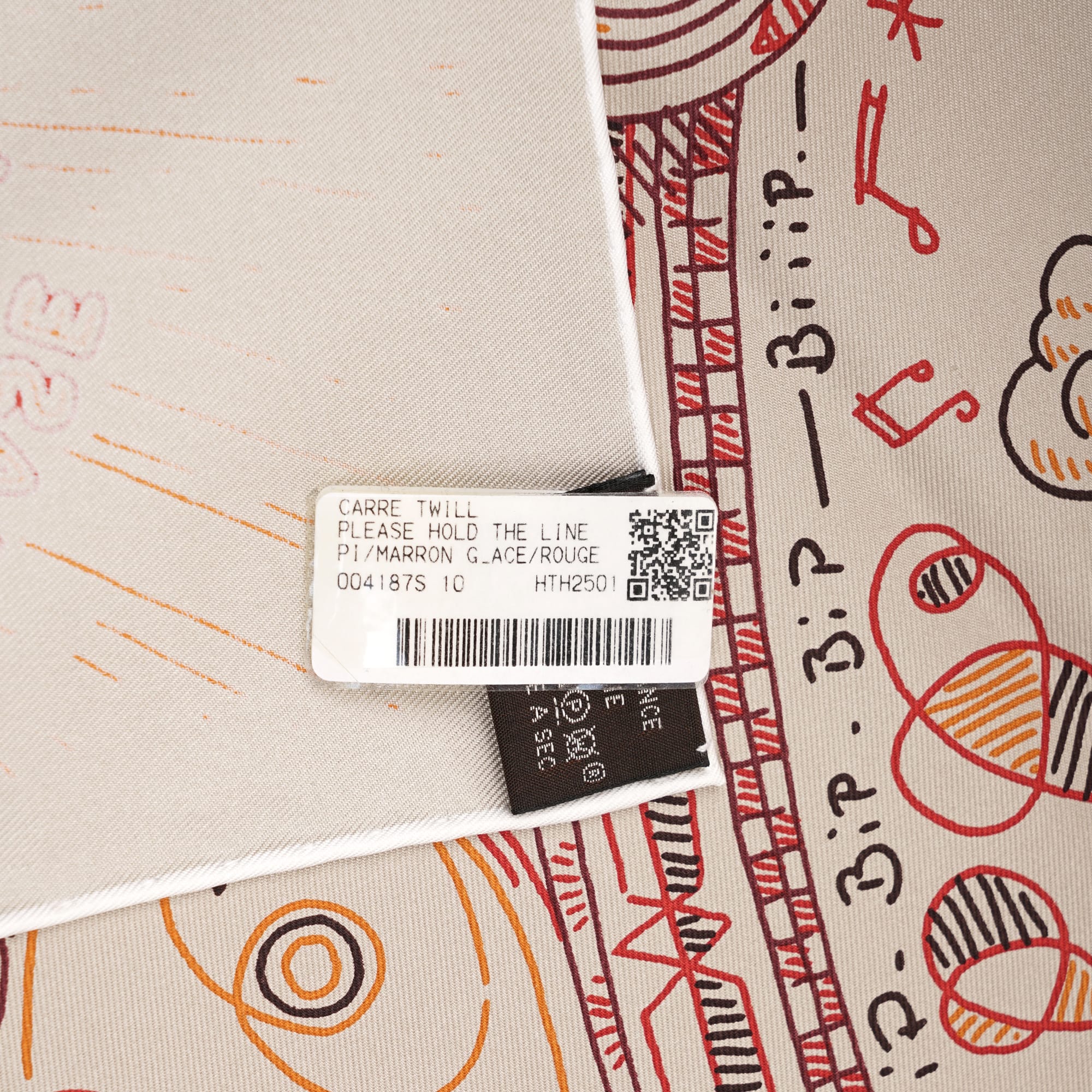 Please Hold The Line Silk Scarf - HERMÈS - Affordable Luxury image