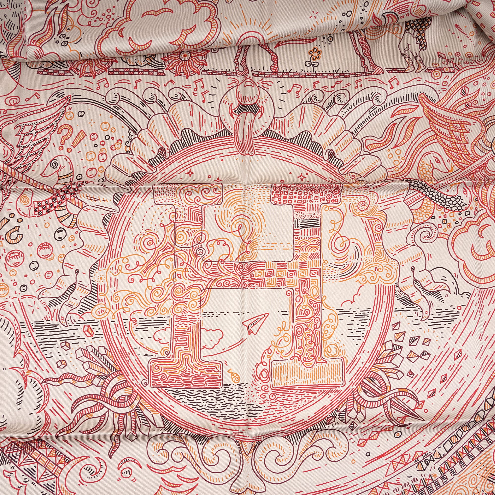 Please Hold The Line Silk Scarf - HERMÈS - Affordable Luxury image