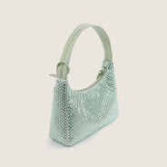 Satin Mini Bag with Crystals - PRADA - Affordable Luxury thumbnail image