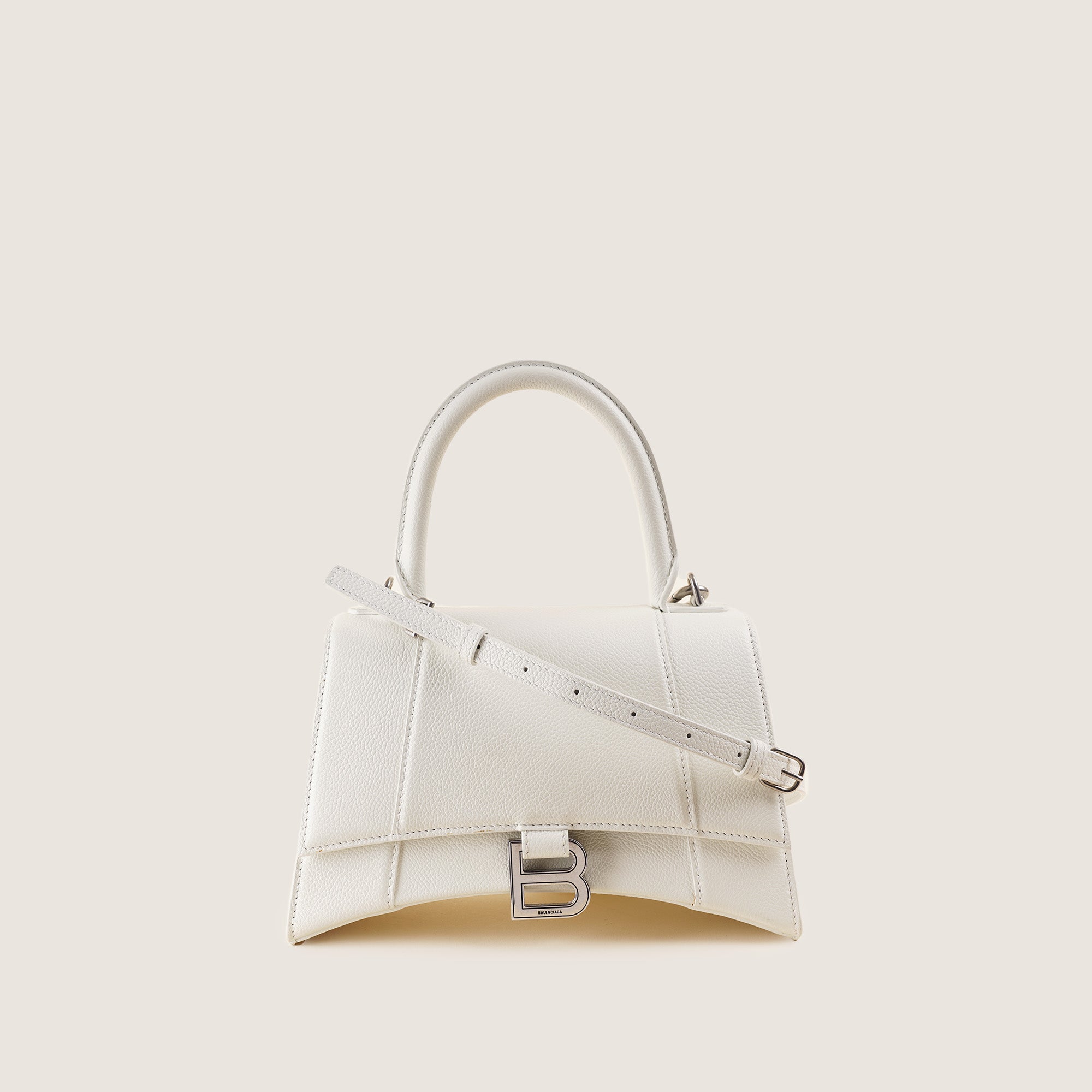 White balenciaga hourglass bag sale