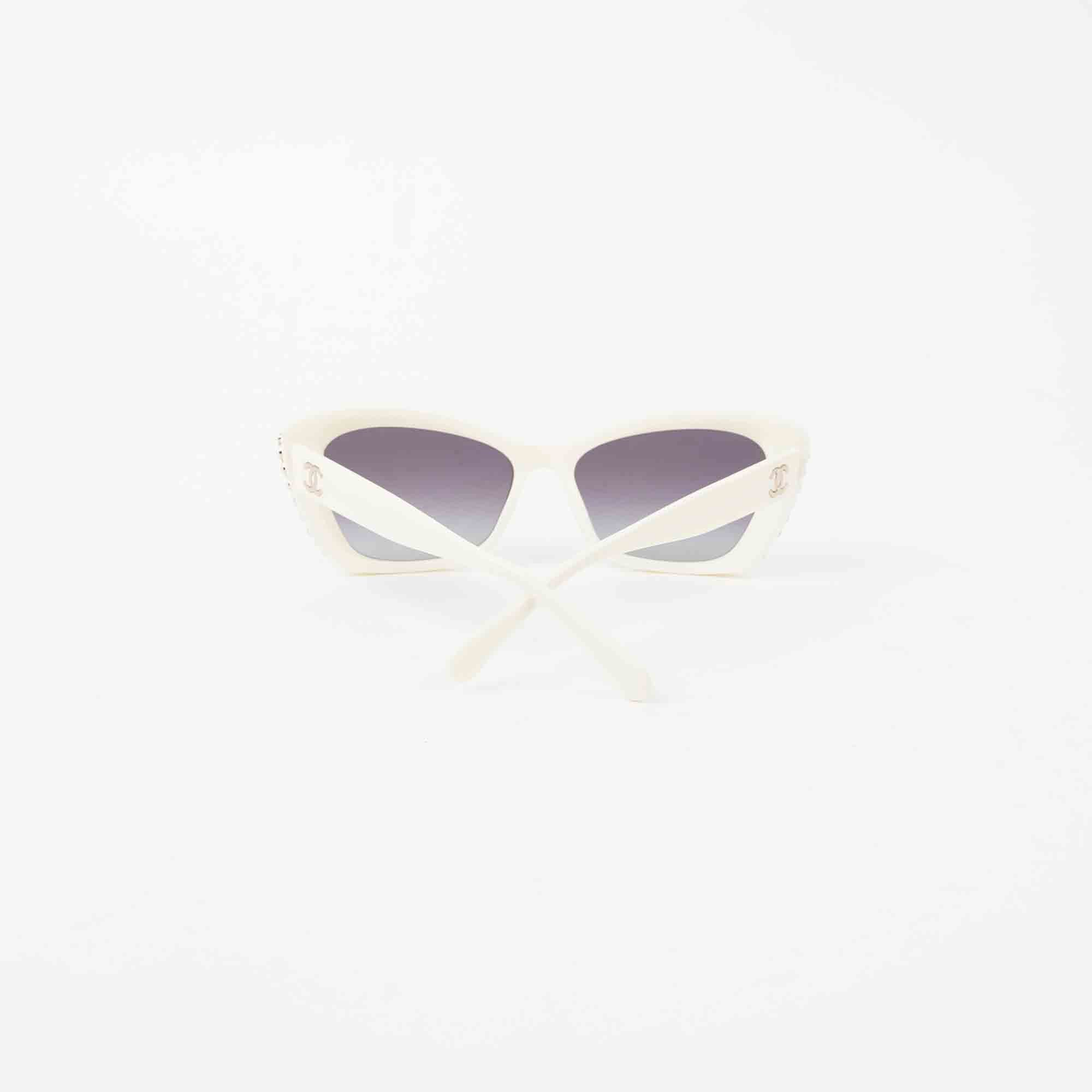 Cat Eye Pearl Sunglasses - CHANEL - Affordable Luxury image
