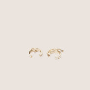 CC-logo Crystal Pearl Hoops - CHANEL - Affordable Luxury thumbnail image