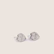 Gucci Heart Earrings Sterling Silver - GUCCI - Affordable Luxury thumbnail image