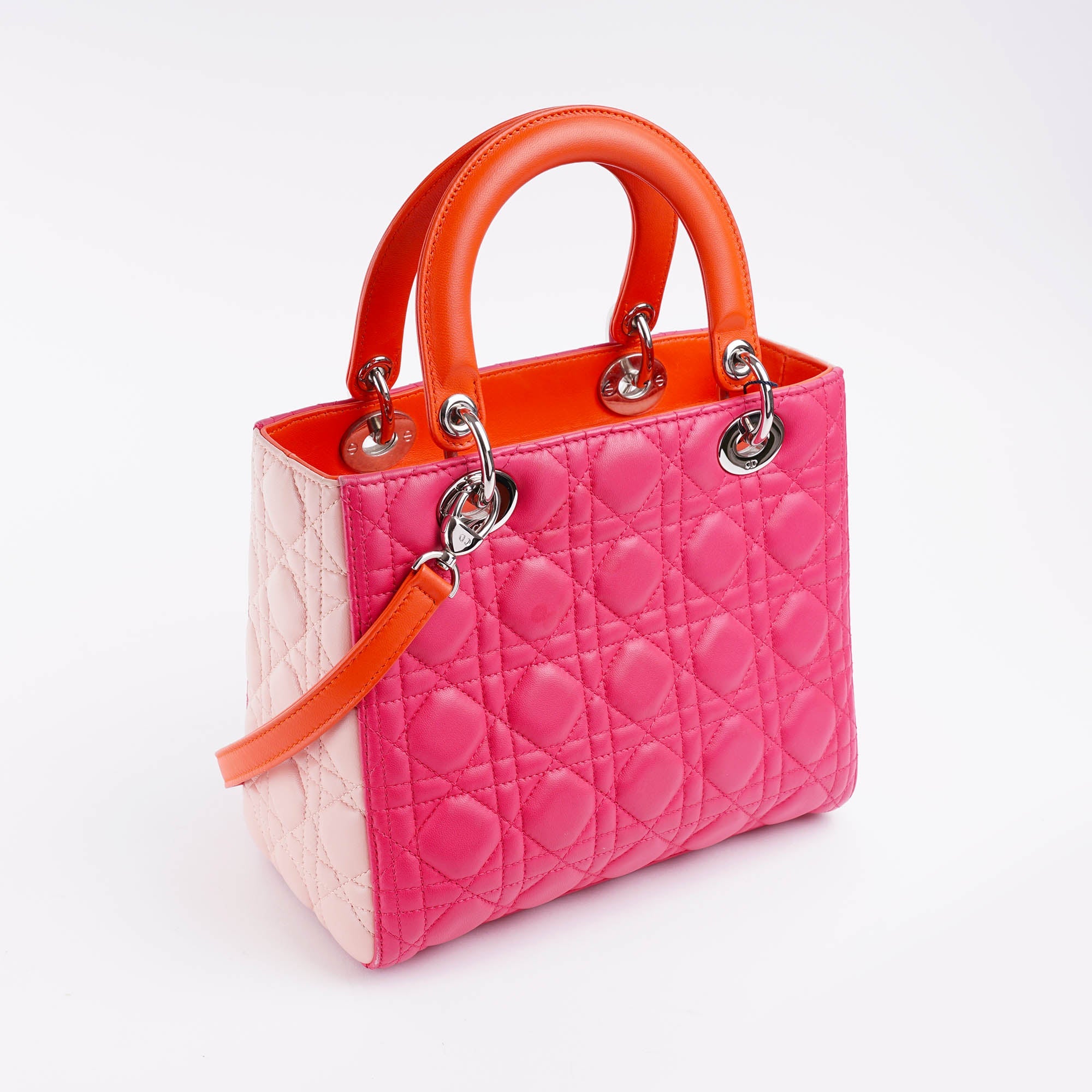 Lady Dior Medium Tricolor Handbag - CHRISTIAN DIOR - Affordable Luxury image