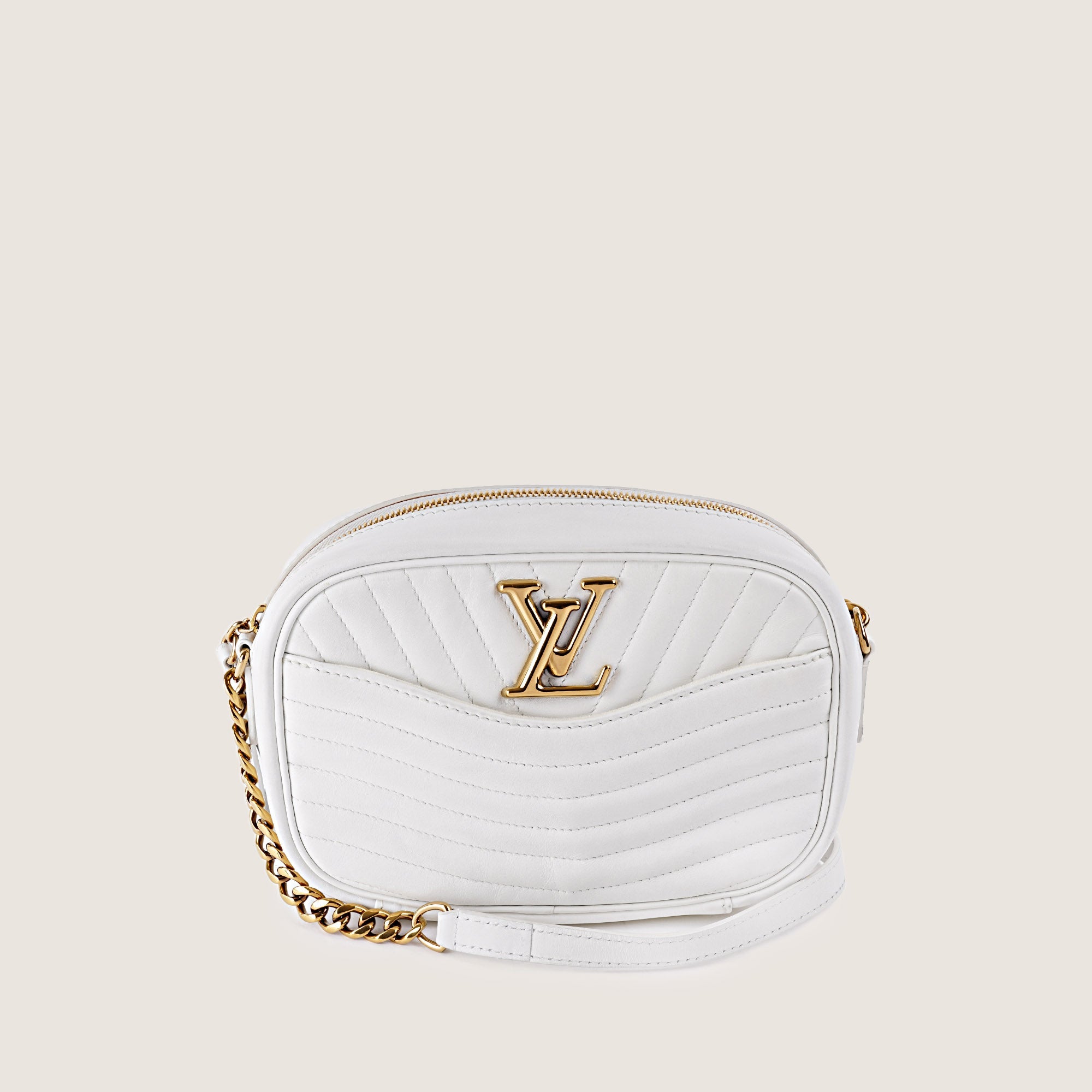 New Wave Camera Bag White Leather - LOUIS VUITTON - Affordable Luxury image