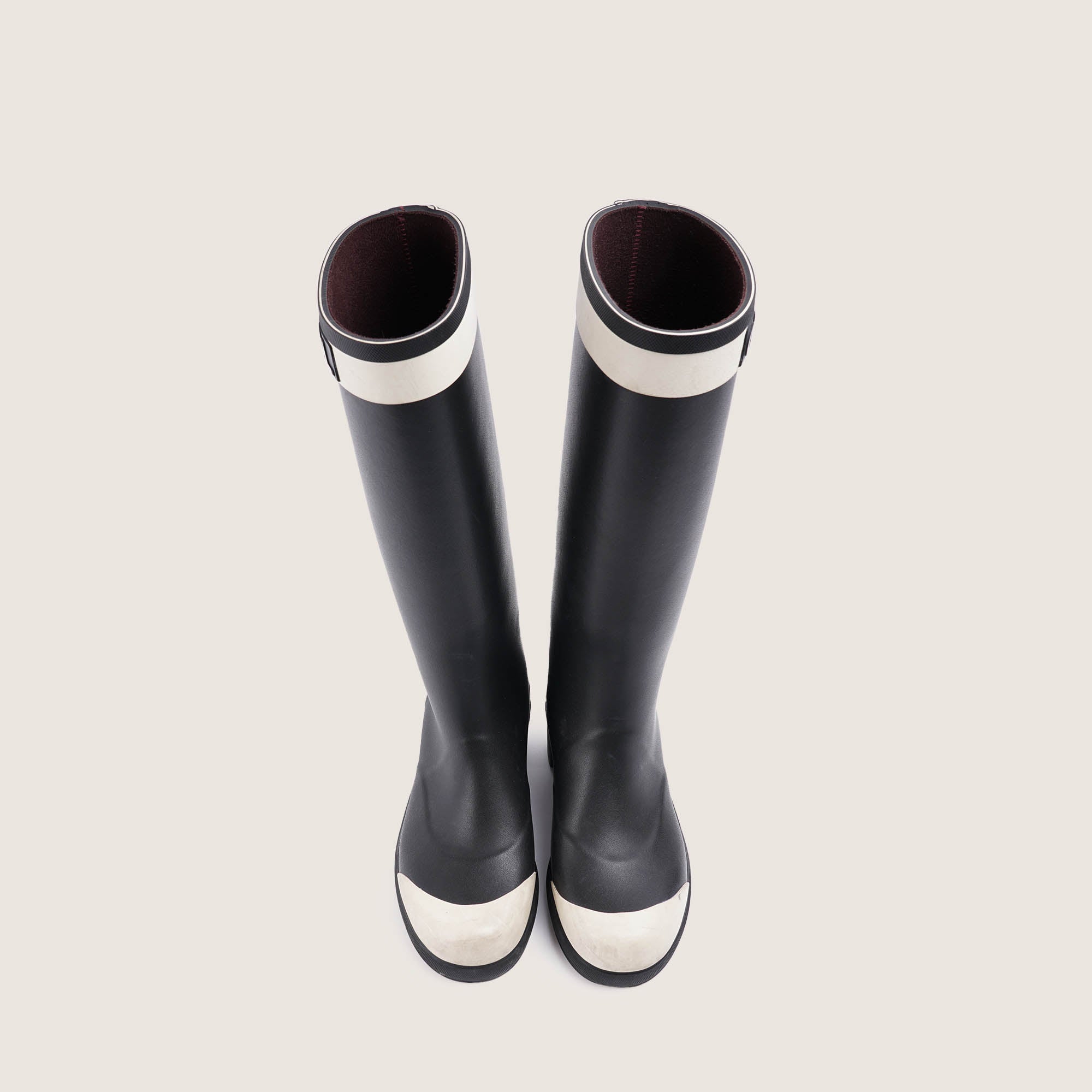 Rain Boots Black & White 37 - CHANEL - Affordable Luxury image