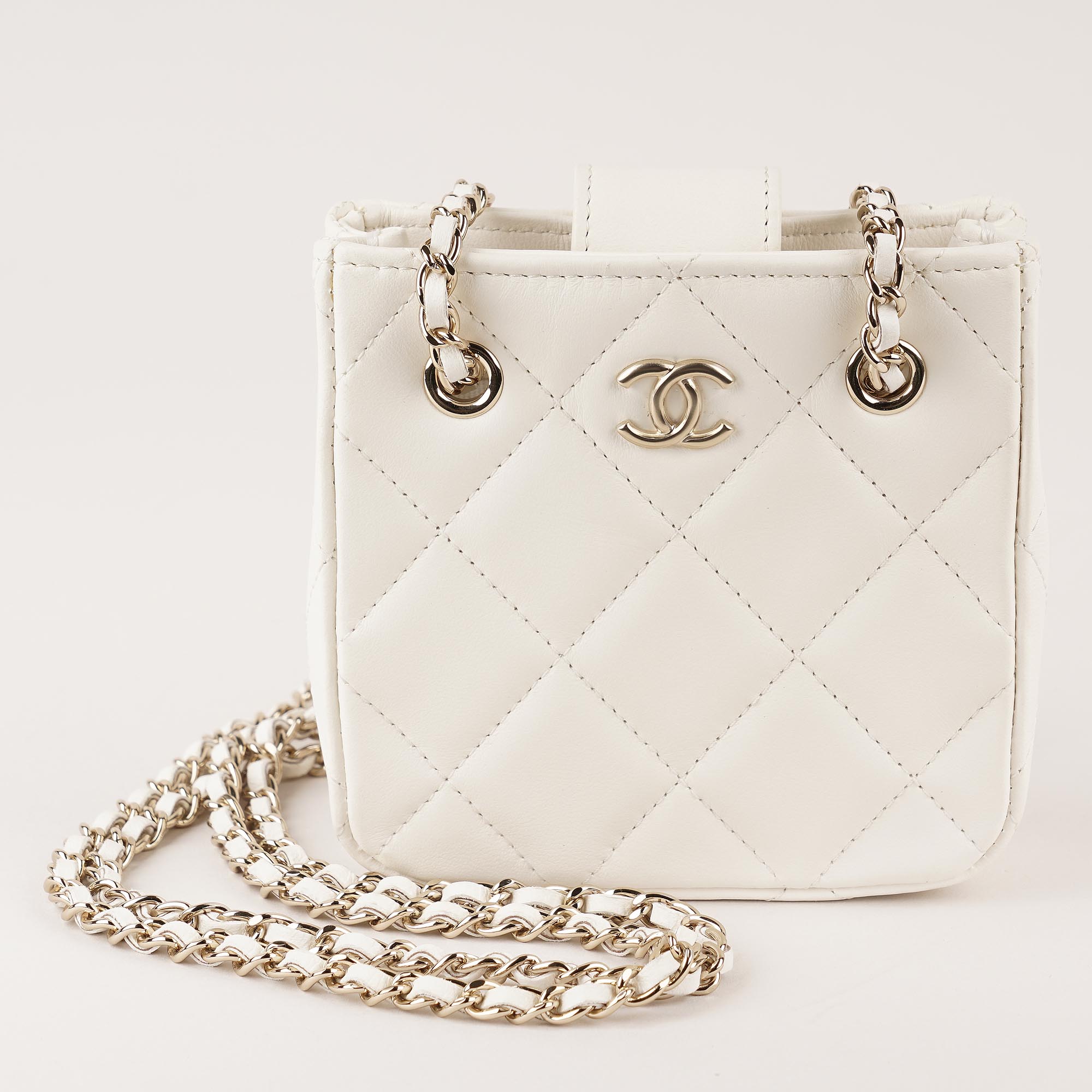 Super Mini Tote/Clutch with Long Chain image