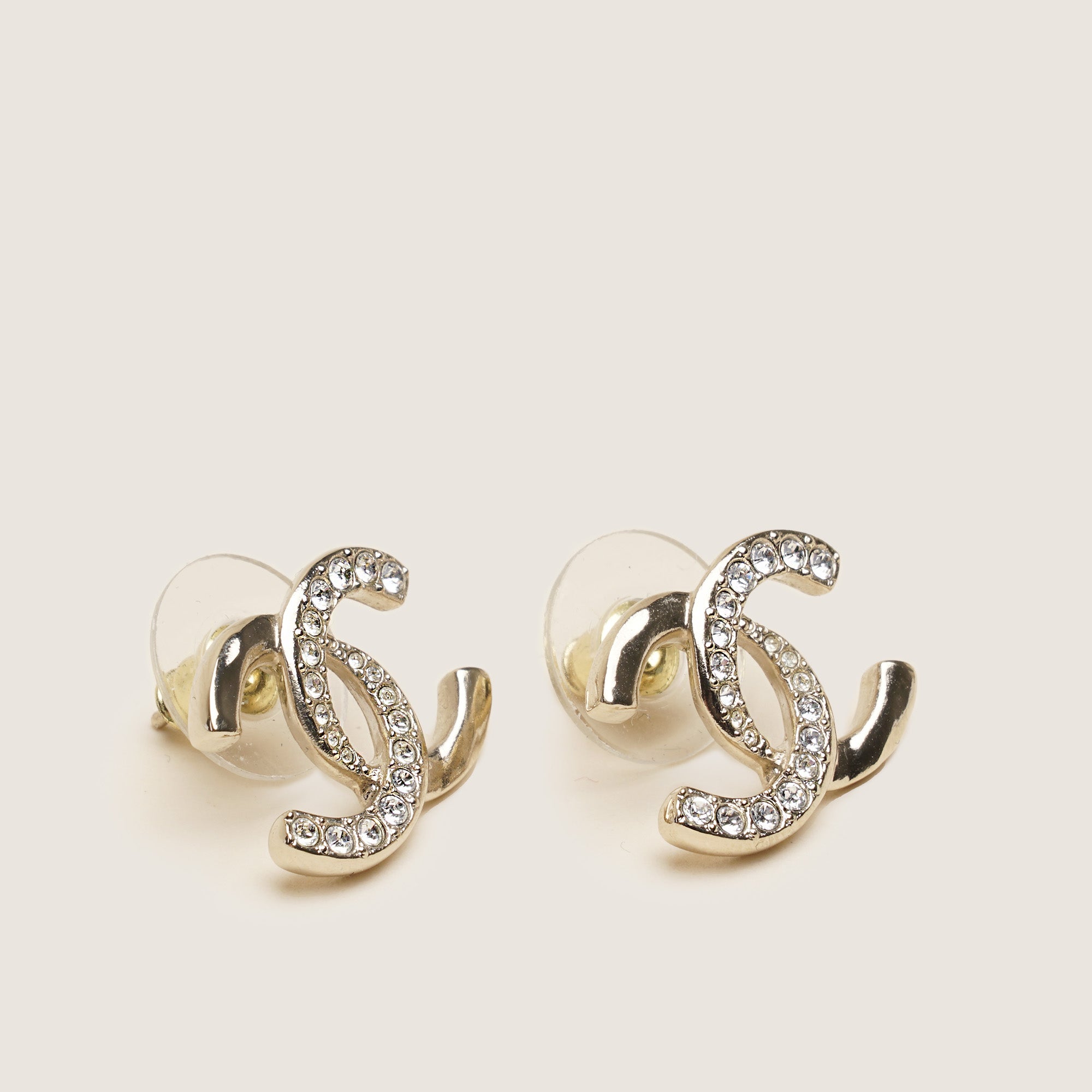 Half Strass CC Earrings