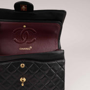 Classic Medium Double Flap Bag Black thumbnail image