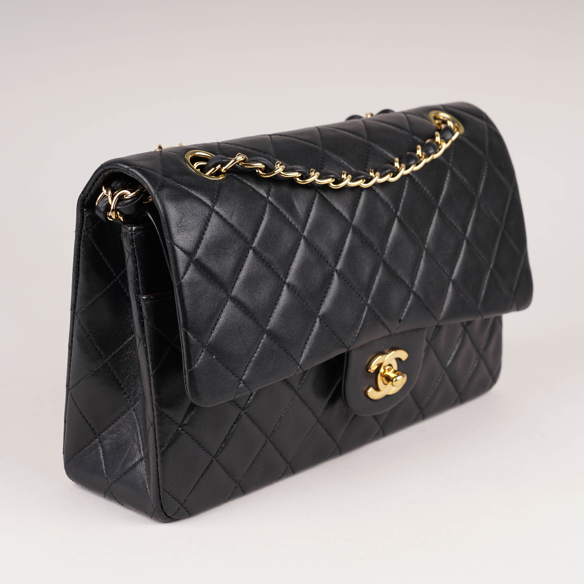 Classic Medium Double Flap Bag Black image