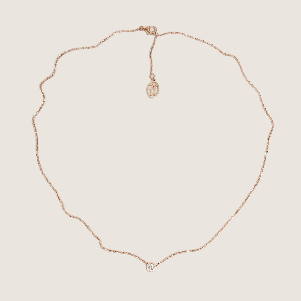 D'amour Necklace 18k Pink Gold Diamond 0,09ct 41
