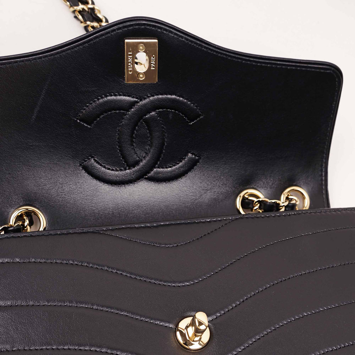 Patinated Medium Flap Bag Black Lambskin 2026 image
