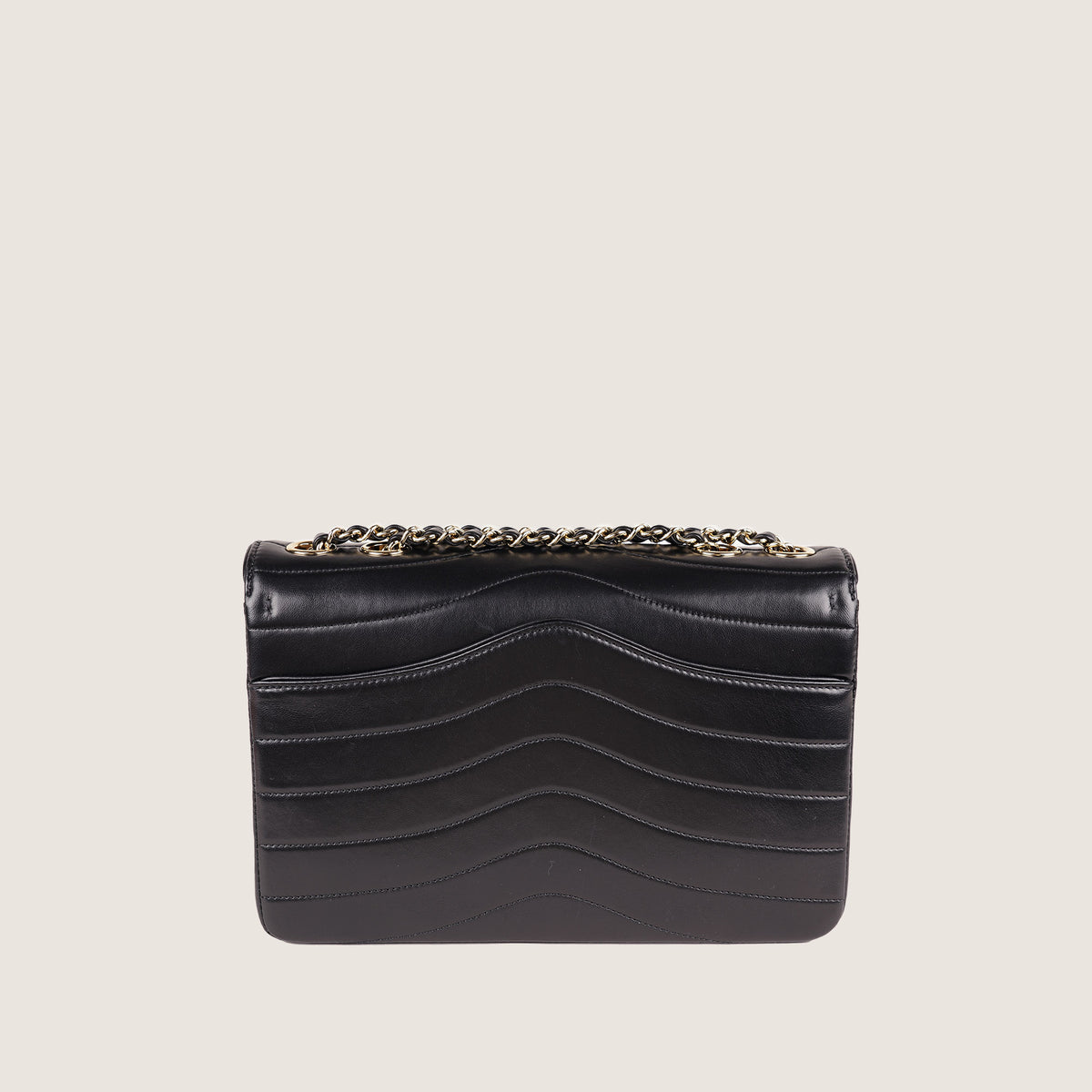 Patinated Medium Flap Bag Black Lambskin 2026