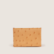 Calvi Duo Compact Card Holder Ostrich Leather thumbnail image