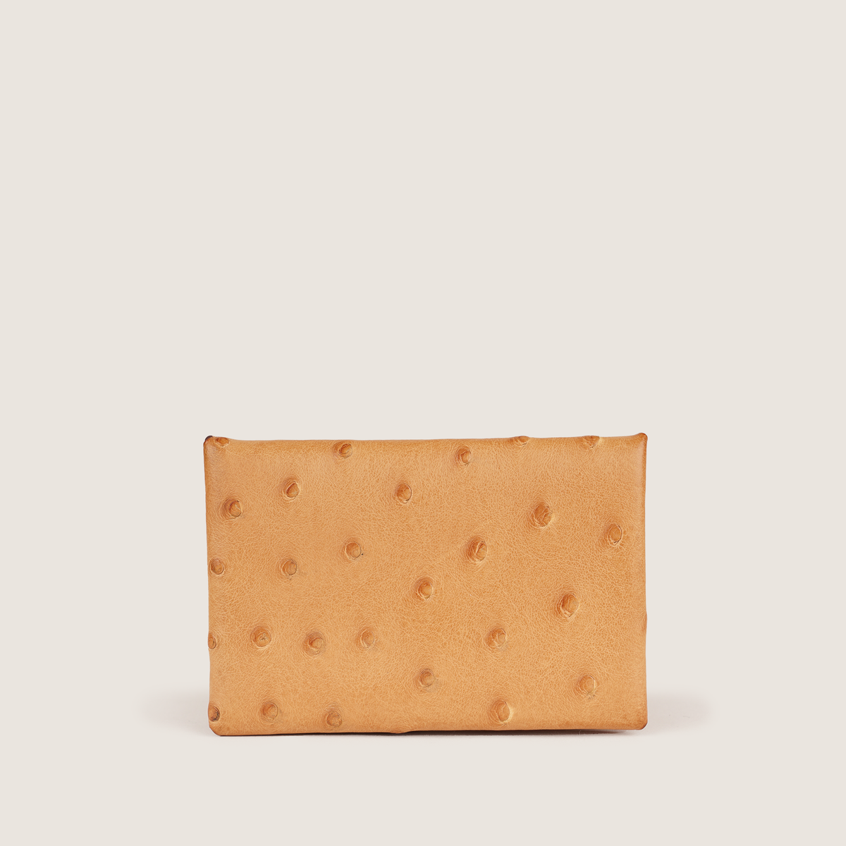 Calvi Duo Compact Card Holder Ostrich Leather