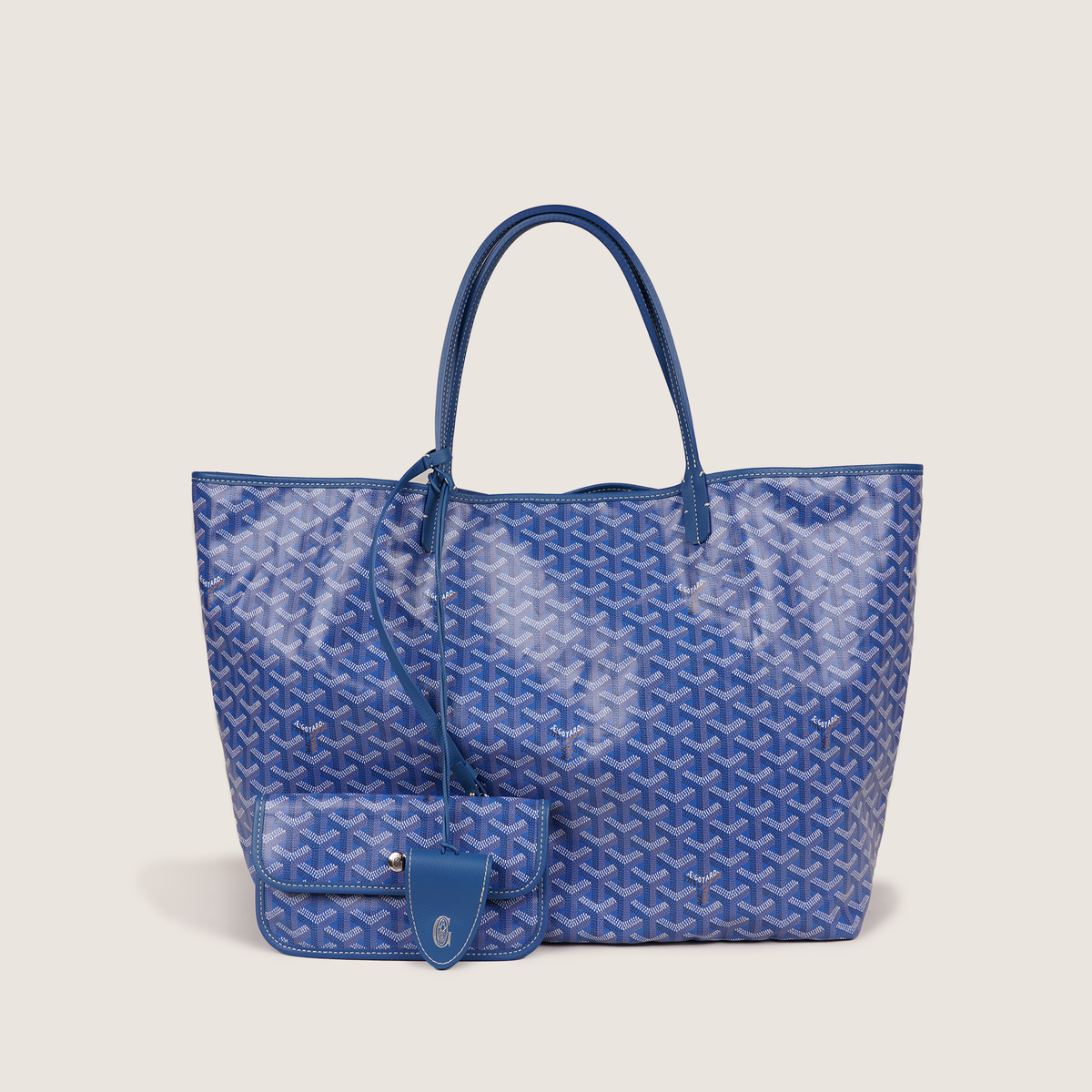 Saint Louis GM Tote Bag Sky Blue Goyardine Canvas
