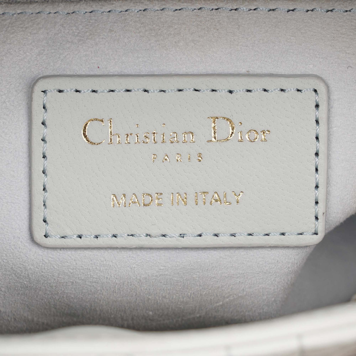 Mini Lady Dior Handbag Placid Blue Cannage Lambskin Leather image