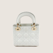 Mini Lady Dior Handbag Placid Blue Cannage Lambskin Leather thumbnail image