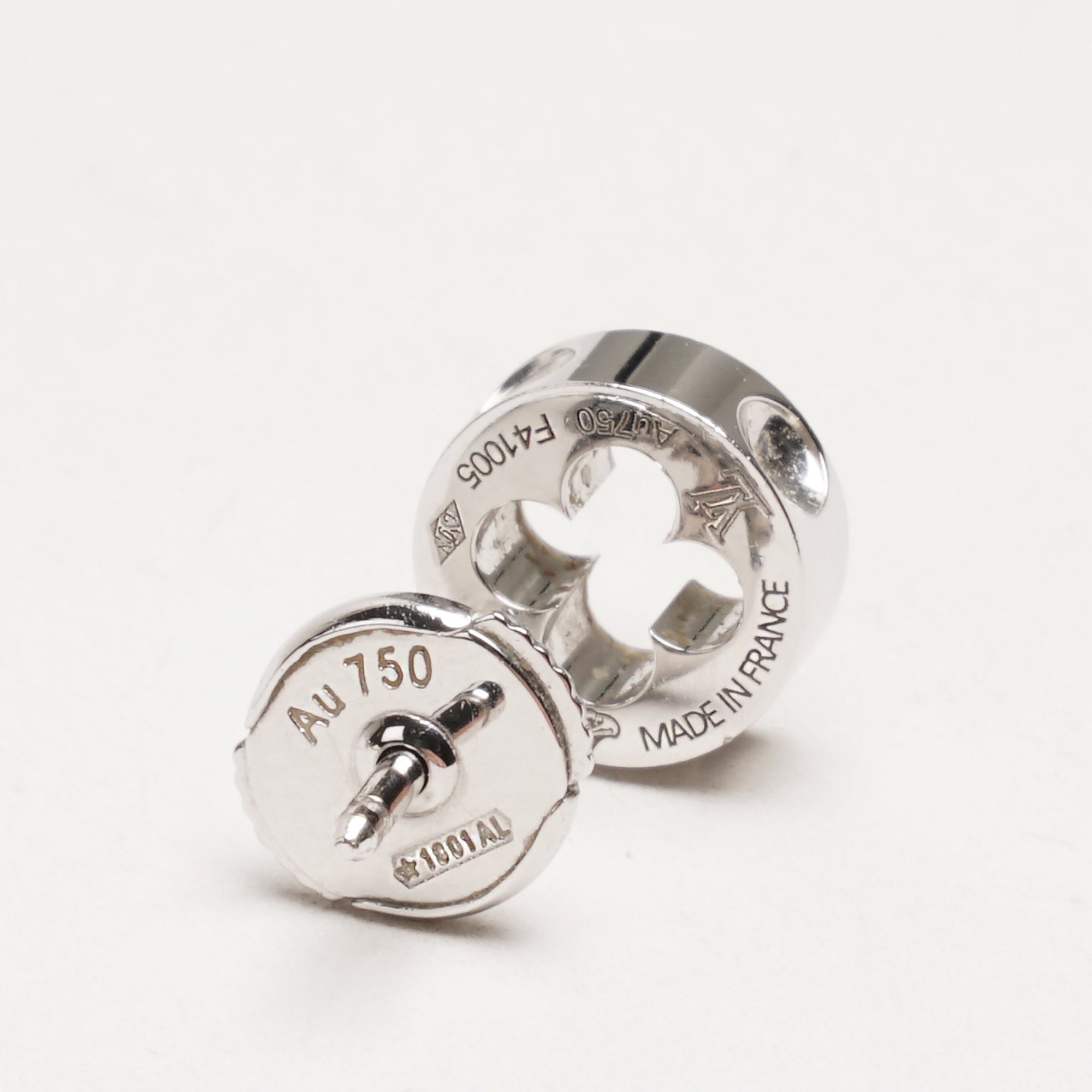 Empreinte Stud Earrings 18k White Gold image