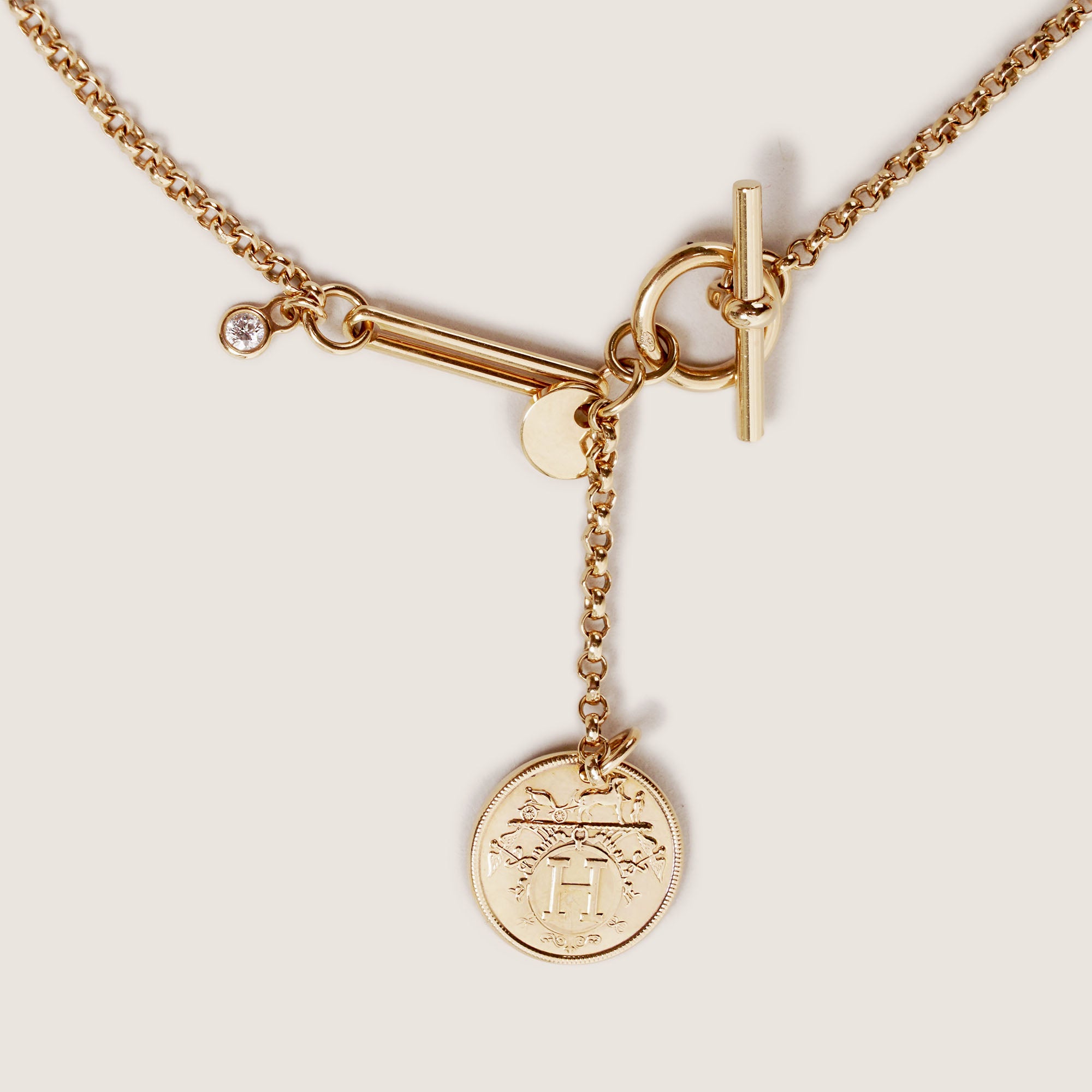 Ex-Libris Pendant Necklace 18k Gold