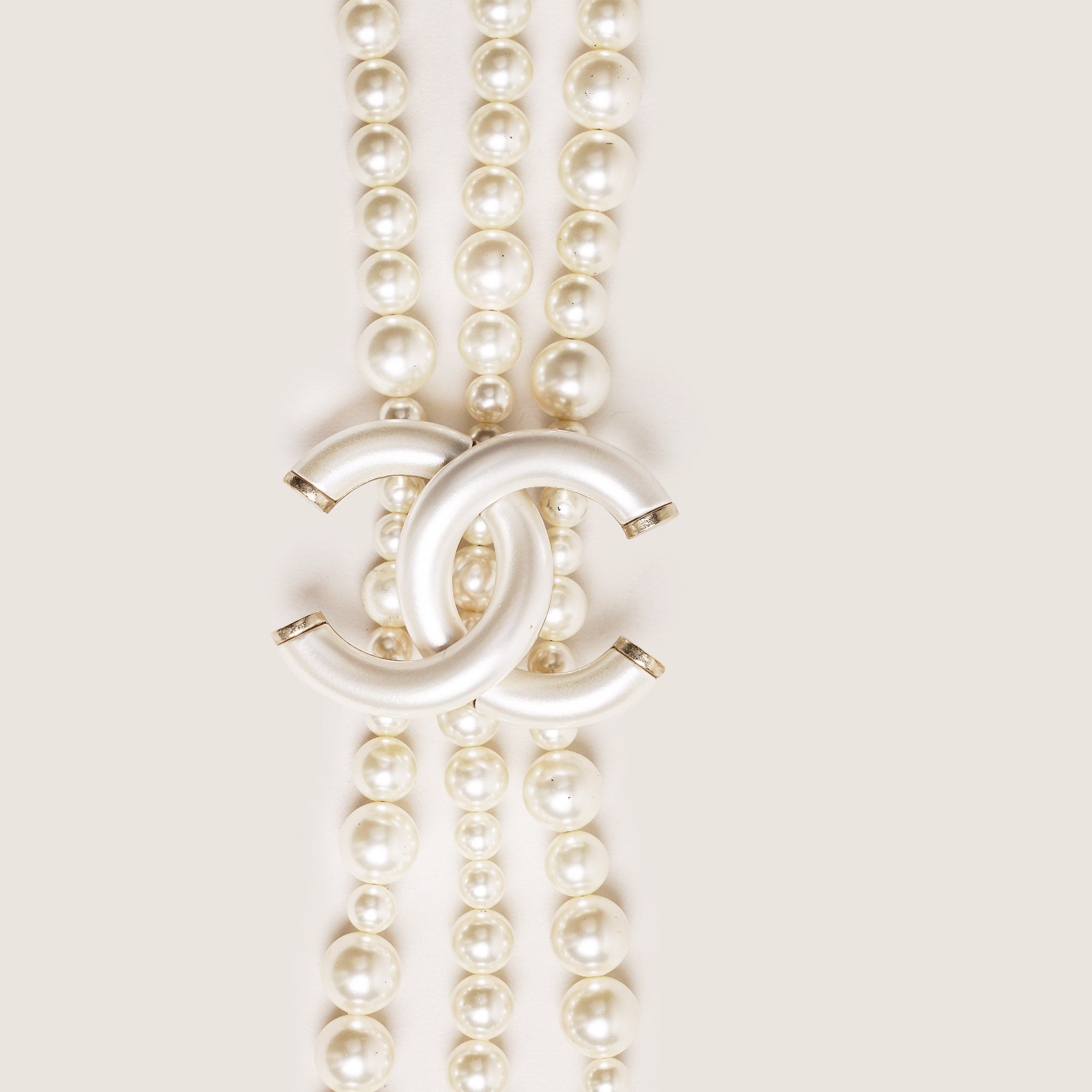 Large Faux Pearl Strand Necklace