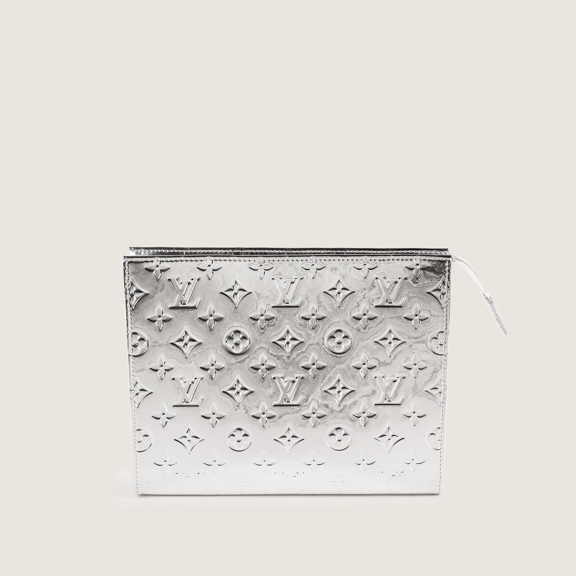 Toiletry Pouch Silver Monogram Miroir