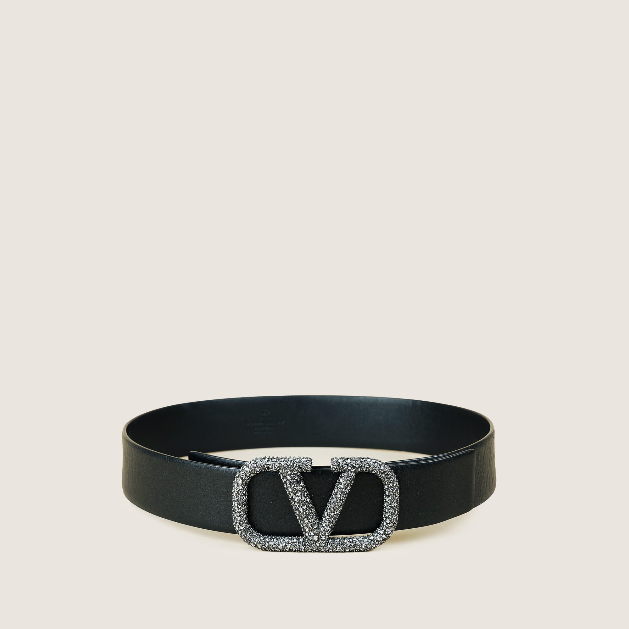 V-Logo Rhinestone Belt