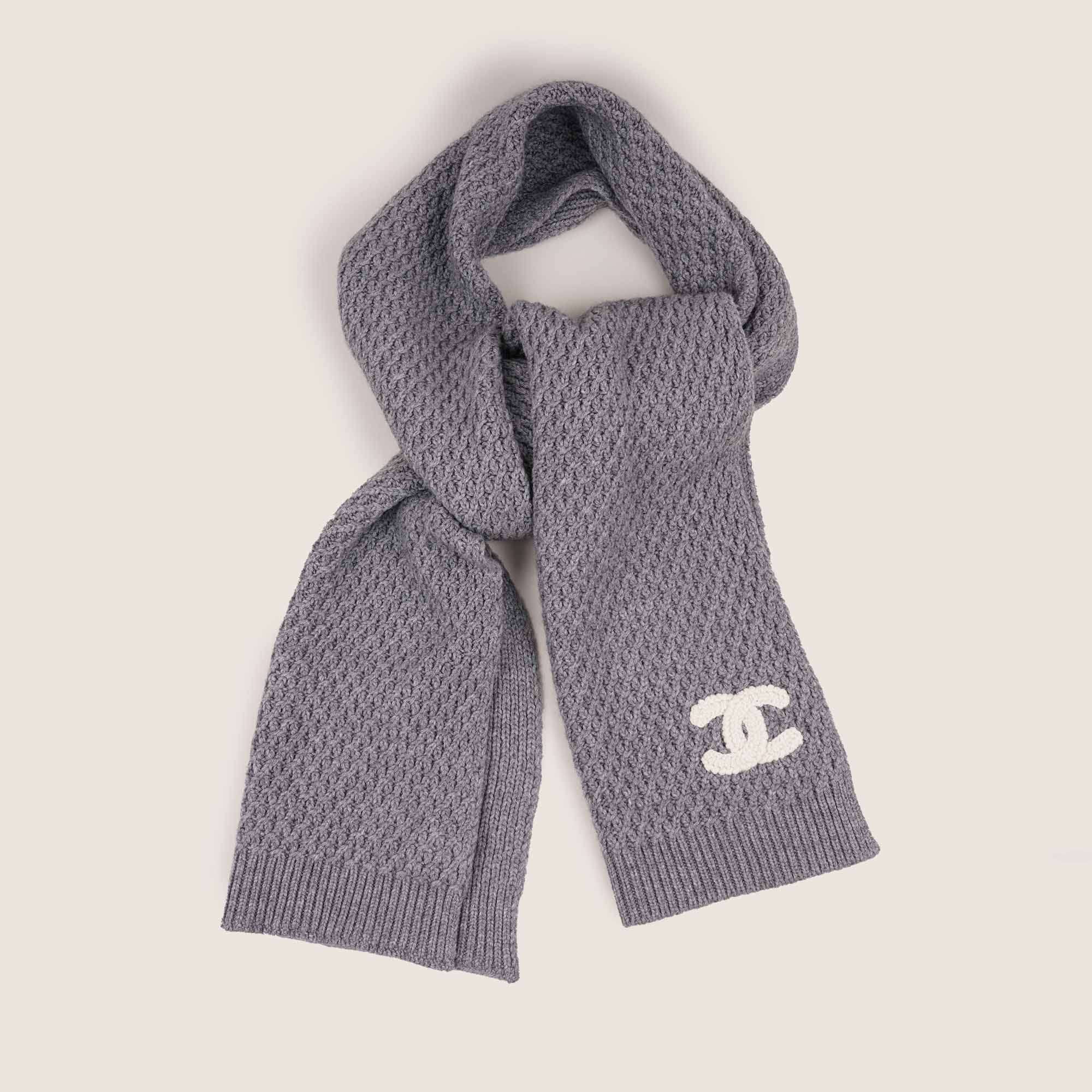 Large CC Cashmere Scarf