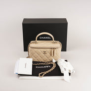 Chanel Vanity Top Handle Beige Lambskin thumbnail image