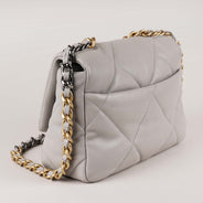 Chanel Small 19 Flap Bag Grey Leather thumbnail image