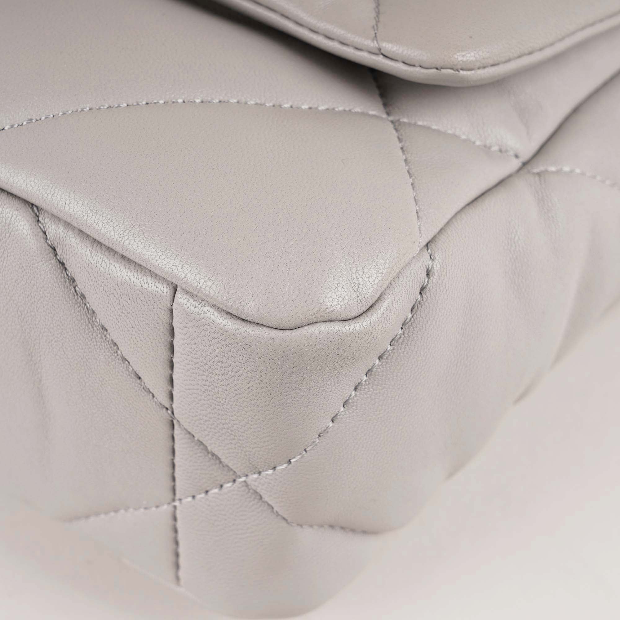 Chanel Small 19 Flap Bag Grey Leather image