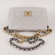 Chanel Small 19 Flap Bag Grey Leather thumbnail image
