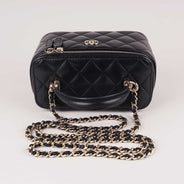Chanel Vanity Top Handle Black Lambskin Leather thumbnail image