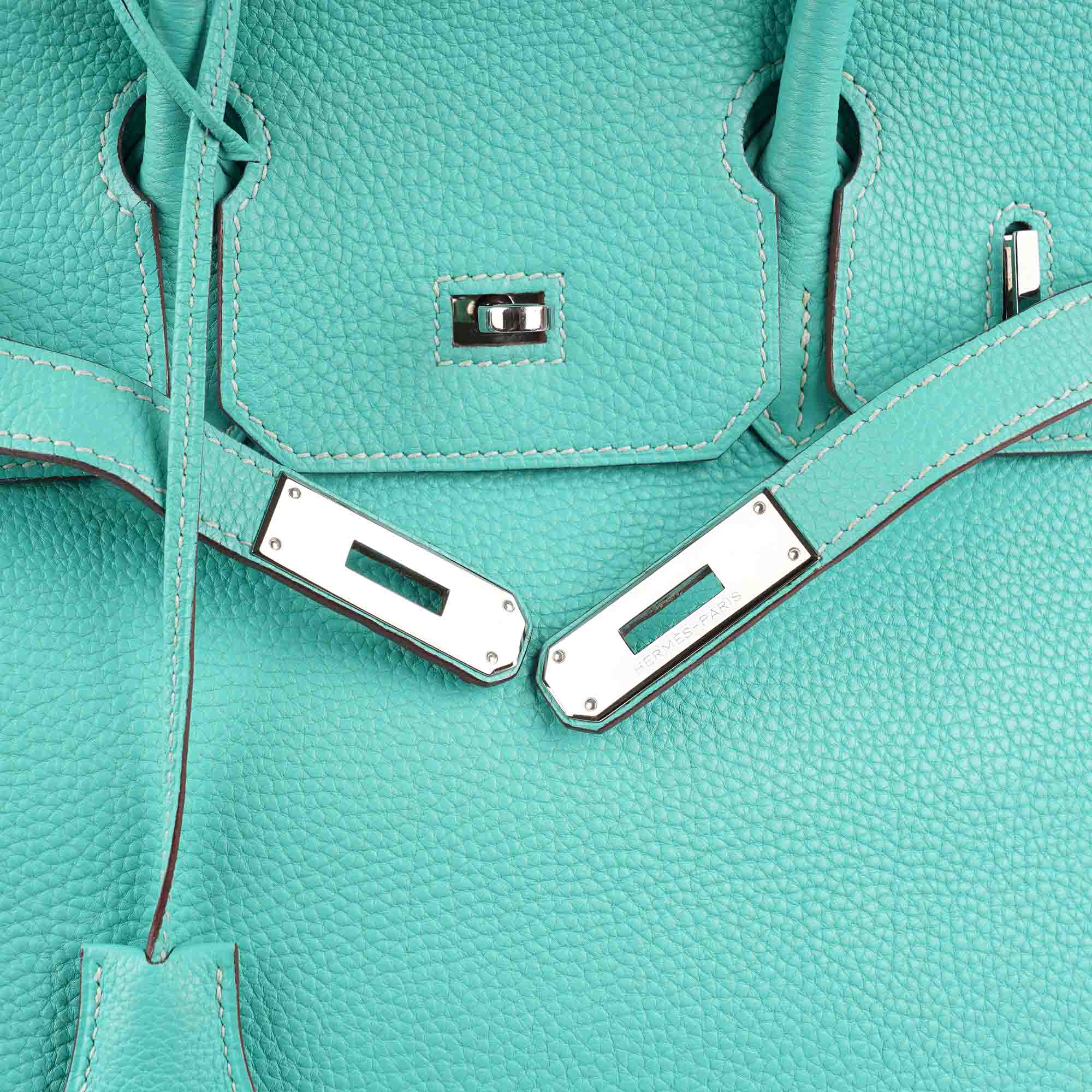 Birkin 30 Bleu Lagoon Top Handle - HERMÈS - Affordable Luxury image