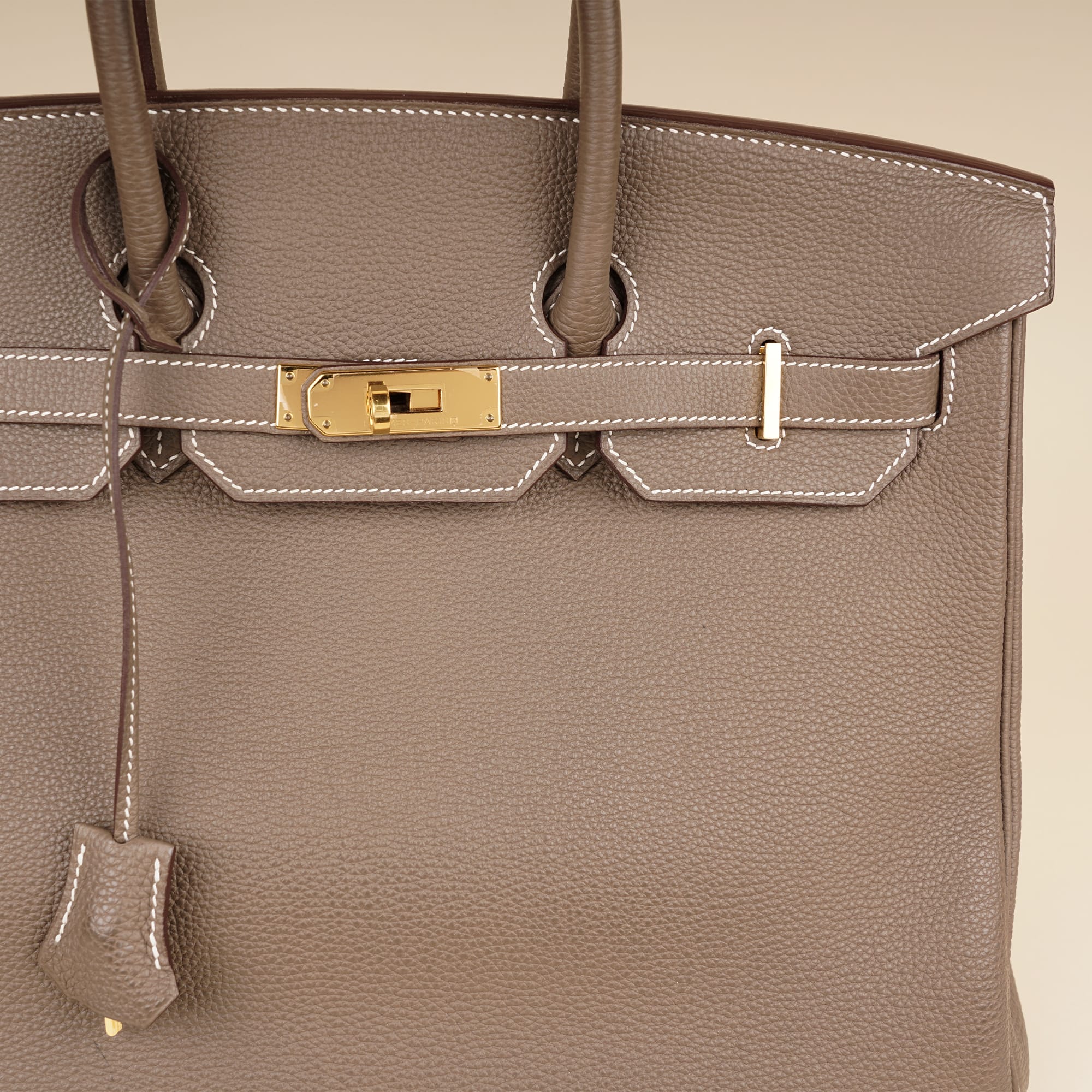 Birkin 35 Etoupe Handbag - HERMÈS - Affordable Luxury image