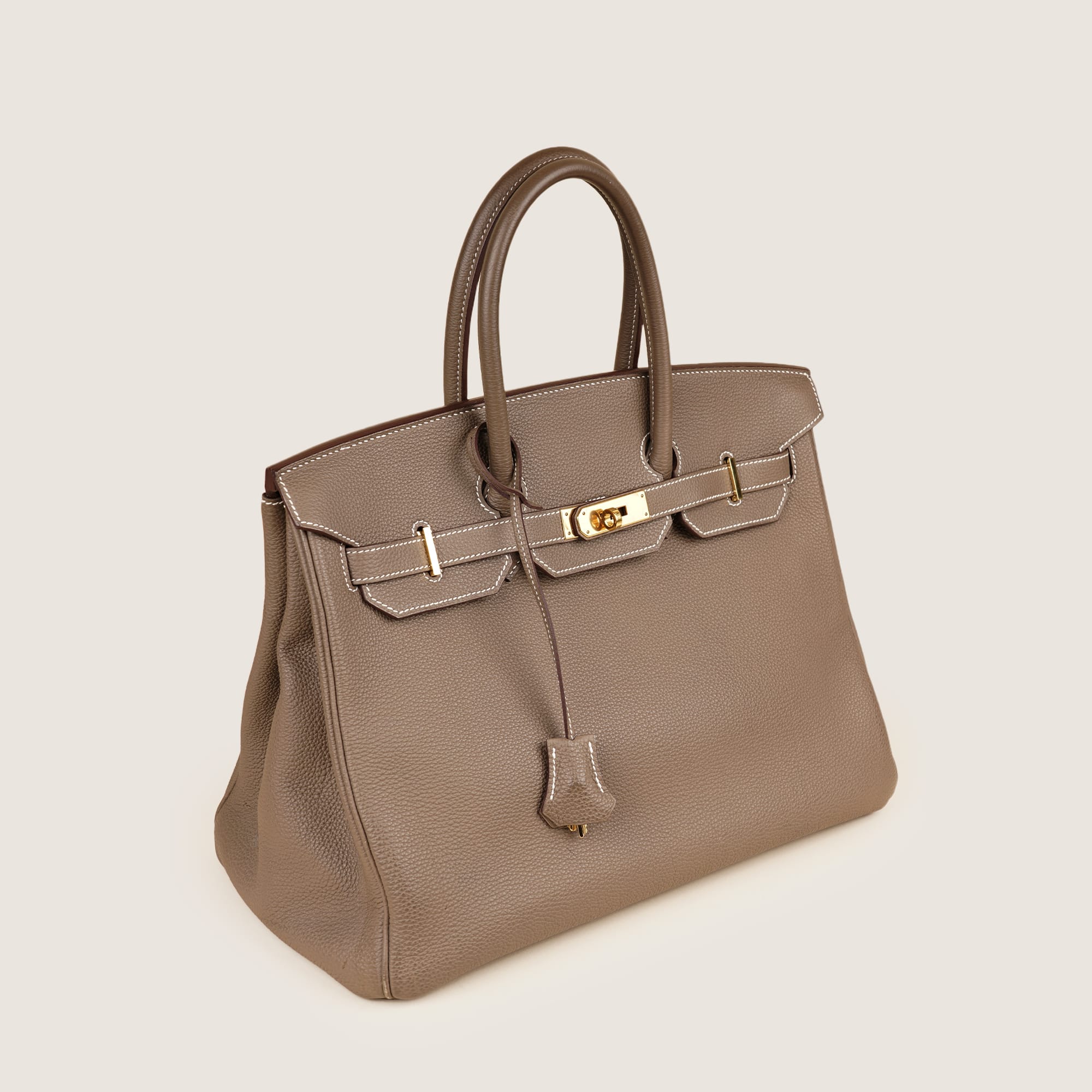 Birkin 35 Etoupe Handbag - HERMÈS - Affordable Luxury image