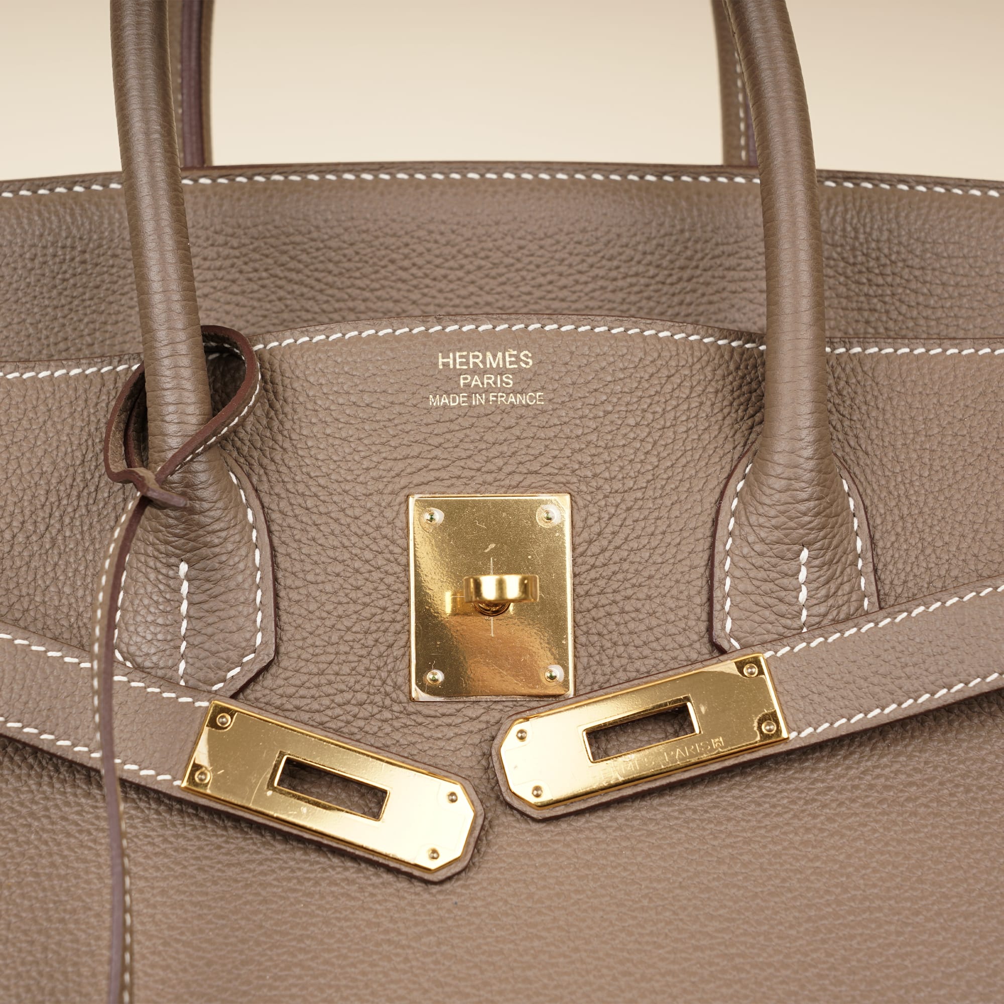 Birkin 35 Etoupe Handbag - HERMÈS - Affordable Luxury image