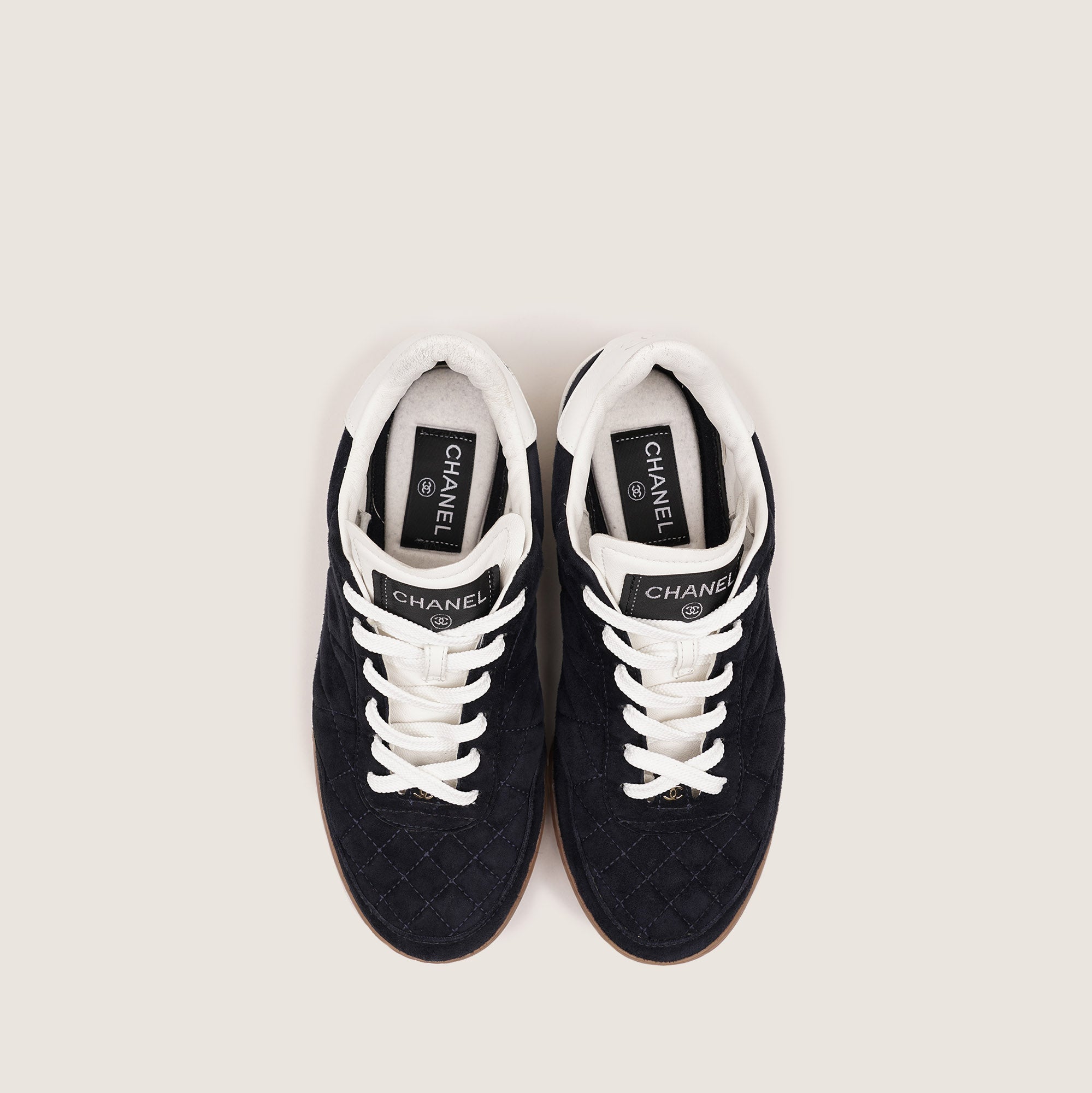 Black Suede Sneakers 37 - CHANEL - Affordable Luxury