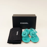 Camellia Flower Sandals 38.5 - CHANEL - Affordable Luxury thumbnail image