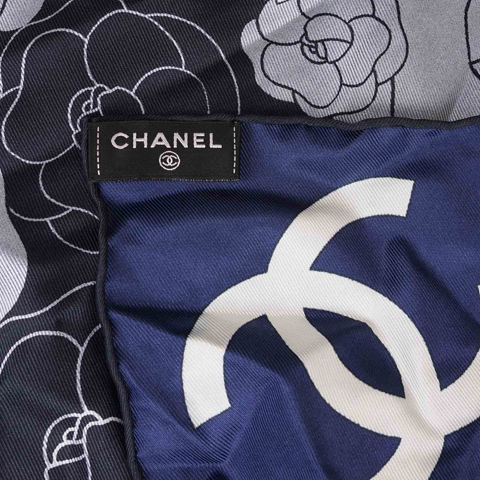 Camellia Silk Scarf 90 - CHANEL - Affordable Luxury image