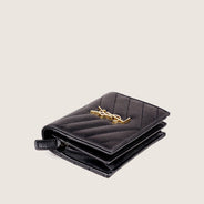 Cassandre Compact Fold Wallet - SAINT LAURENT - Affordable Luxury thumbnail image